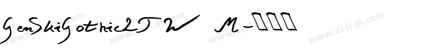 GenSkiGothic2TW M字体转换